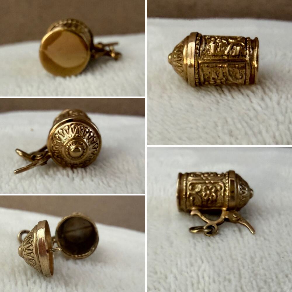 Vintage 8k Gold 333 German Beer Stein 3D Charm With Lid  That Opens - Picture 4 of 6